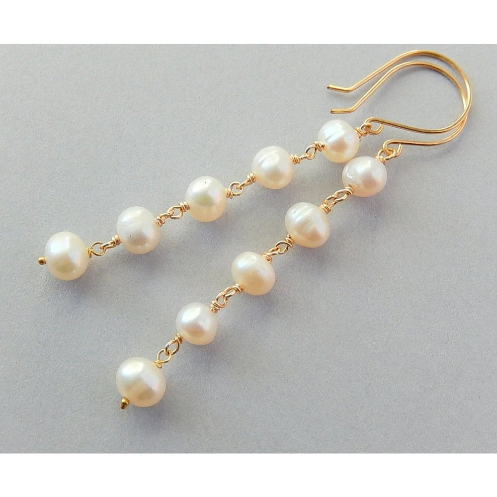 Long Pearl Earrings